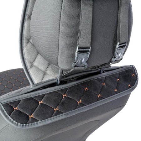 Front seats Car Performance, 2 pcs, alcantara, rhombus, black-beige-3