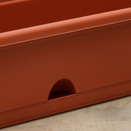Balcony box with pallet, 80 cm, terracotta color-3