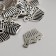 Decor for creativity Metal "Comb" silver 1.9x1.4 cm