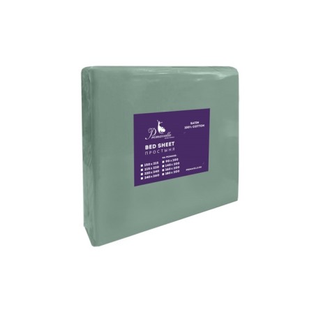 Primvelle sheet, size 150x215 cm, sage color-1