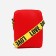 Bag's bag with lightning, long belt, red color