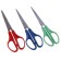Office scissors 16 cm, plastic handles, on a blister, mix