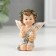 Polystone souvenir "Angel with a wreath with a candle/cross" MIX 6x4.8x3.4 cm