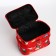 Cosmetic bag, 2 parts on lightning, red color