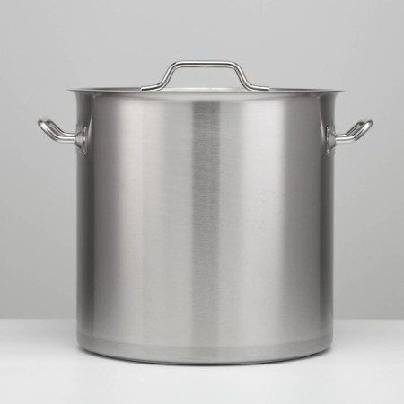 Boiler, 37 l, d = 36 cm, h = 36 cm, metal cover, triple bottom, induction, stainless steel