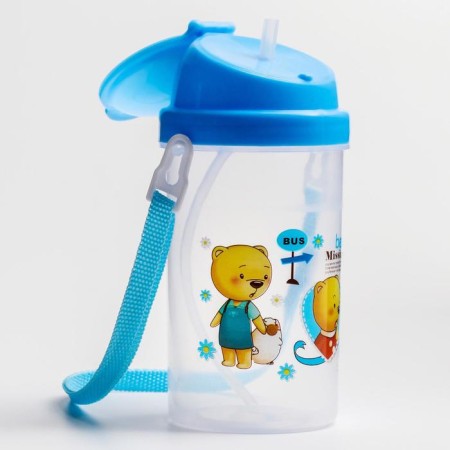 Baby chipper with silicone tube, 350 ml., Mix color-6