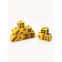 Playing bones, 1.4 x 1.4 cm, set 50 pcs, yellow