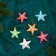 Jewelry decoration "Rainbow stars - magic" (set 6 pcs) 5 cm, mix