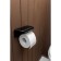 Holder for toilet paper with a shelf 6.5 × 16 × 11.5 cm, black color