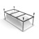 Virgo bath frame, 150 cm length complete with assembly bag