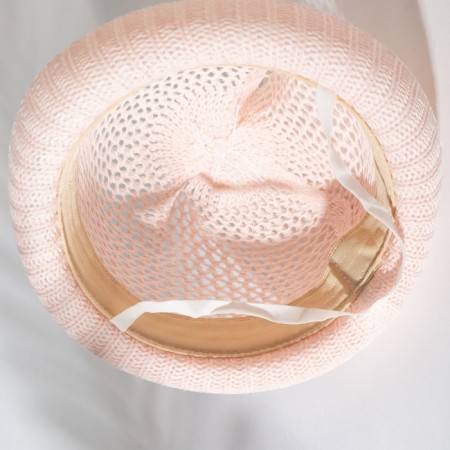 Hat for Minaku girl with ears, pink color, rr 48-1