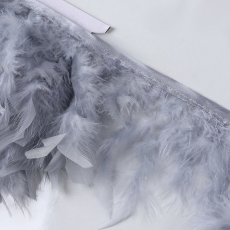 Tesma with feathers turkey, 13-17 cm, 5 ± 0.5 m, light gray color-1