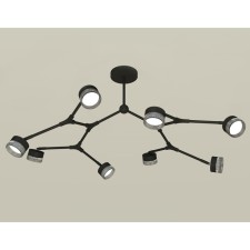 A set of suspended rotary lamp with composite crystal Ambrella Light, Traditional Diy, XB9060203, 8XGX53, black sand, tinted