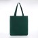 Shoper bag without fastening, from textiles, green color