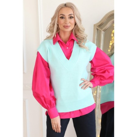 Women's vest, size 46, mint color-15