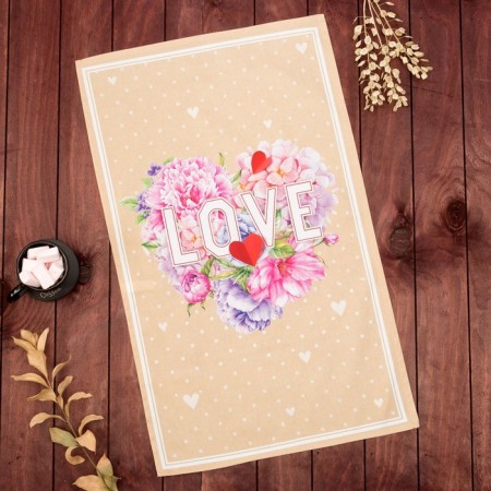 Towel "Ethel" peonies Love 40x67 cm, 100% HL, sarzha 190 g/m2