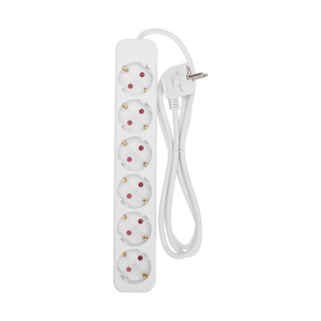 Extension cord Standard 6 nests, 1.5m, 3x1.0mm², s/h, white rexant
