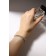 Bracelet with rhinestones "shine" thread with a strip, white color in silver, 18 cm
