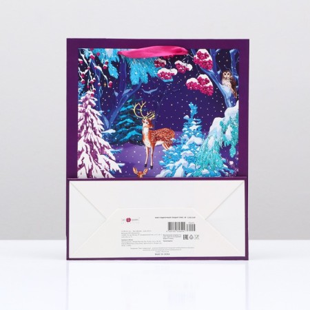 Gift package "Deer in the Winter Forest", 26 x 32 x 12 cm-1