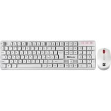 Keyboard set and Defender Milan C-992, wireless, membranes, 1000 dpi, USB, white