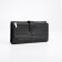 Women's wallet on the button, black color