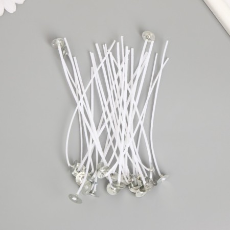 Cotton flash wick, white metal 12 cm-2
