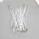 Cotton flash wick, white metal 12 cm