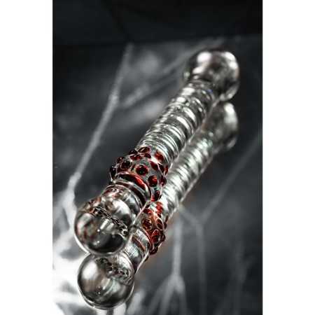 Sexus Glass bilateral phallimitator, glass, transparent, 22 cm-4