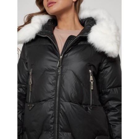 Coat insulated winter female, size 52, black color-11