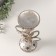 Polystone candlestick for 1 candle "Owl on a tree with mirror leaves" 11.5x9x24.2 cm