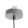 Lamp "Andes" E27 40W gray 18x18x37-187 cm