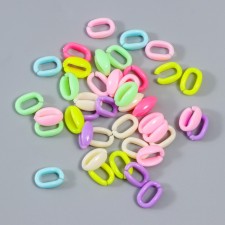 Link chain plastic for creativity pastel 15 g 1.6x1.1 cm