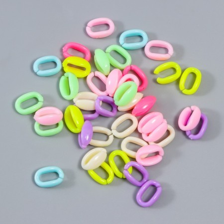 Link chain plastic for creativity pastel 15 g 1.6x1.1 cm