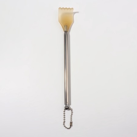 Massager - Chesalka, with a sliding handle, with a suspension, 20/42 cm, yellow color-1
