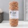 Knitting cord 100% polyester, width 3 mm 100m (caramel)