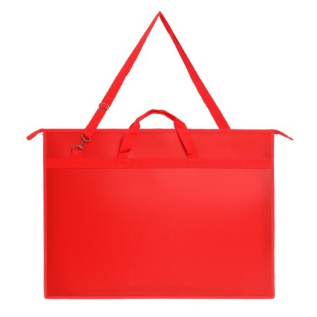 Folder for drawings and drawings A2, 650 x 480 x 50 mm, with handles, plastic, lightning from above, shoulder belt, red-1