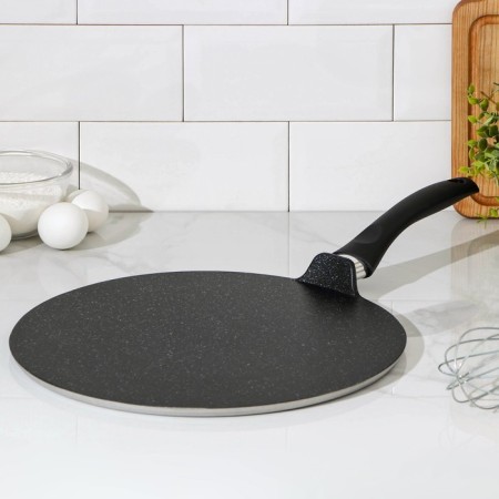 Summary pan, d = 32 cm, plastic handle, anti-stick coating, color dark marble
