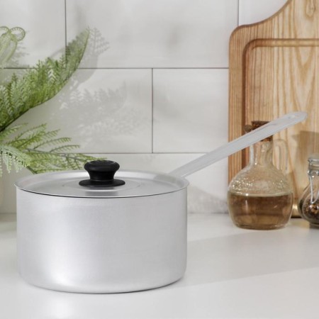 Pan, 1.8 l, metal cover, metal handle, gray color-3
