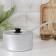 Pan, 1.8 l, metal cover, metal handle, gray color