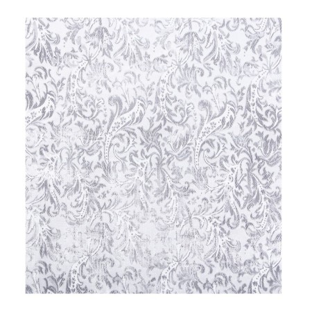 Flap 50 × 50cm, brocade, silver-2