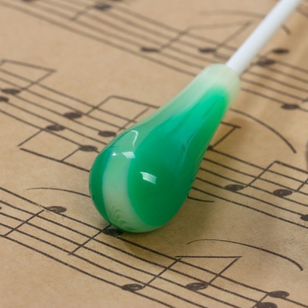 Music Life conductor wand, 38.5 x 2 cm, green handle-1