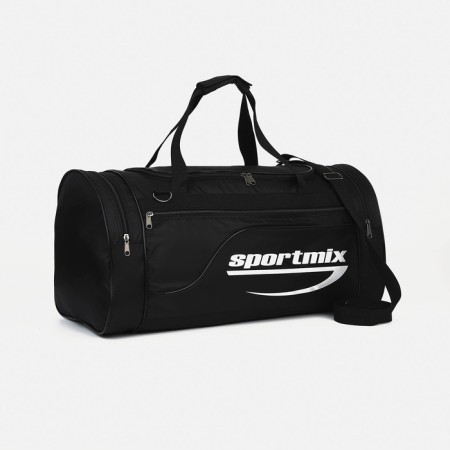 Road bag on lightning, 3 external pockets, a long belt, black color