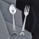 A set of cutlery: a spoon and a fork “only for a man. February 23 "