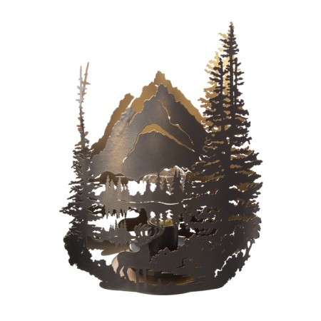 Lamp "Evening landscape" Led 3haa Black 10.5x18.5x25cm-8