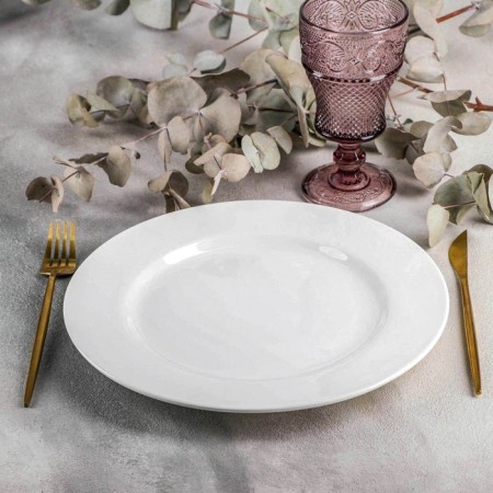 Porcelain dining porcelain Wilmax Stella Pro, D = 28 cm, white color-1