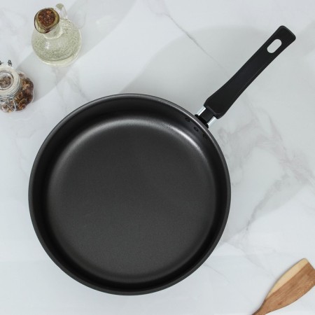 Silenik Promo, 3.5 l, d = 26 cm, h = 8 cm, glass cover, plastic handle, anti -stick coating, black color-1