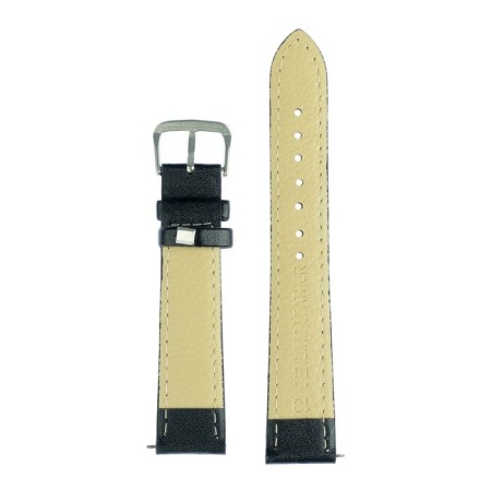 Solomon watch strap, 18 mm, genuine leather, L-20 cm, black-2