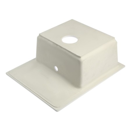 Sin for a kitchen made of ZEIN 150/G31, 575 x 470 mm, rectangular, overflow, white color-5