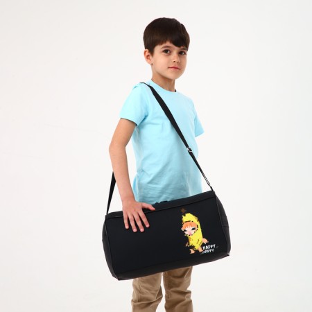 Sports bag with lightning, external pocket, black color-5