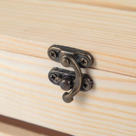 Wooden box 30 × 20 × 10 cm Gift with a sheet cover on loops with a lock-4